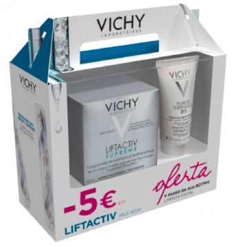 Vichy Liftactiv supreme pele normal mista 50ml pack -5? oferta desmaquilhante mini