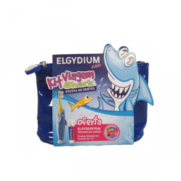 Elgydium Kit Viagem Kids Shark +Oferta Pasta Frutos Silvestres 7ml
