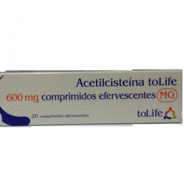 Acetilcisteína ToLife MG, 600 mg x 20 comp eferv