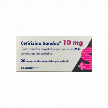 Cetirizina Sandoz MG, 10 mg x 20 comp revest