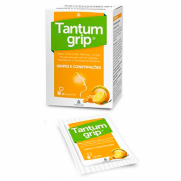Tantumgrip sabor a mel-limo, 600/10 mg x 10 p sol oral saq