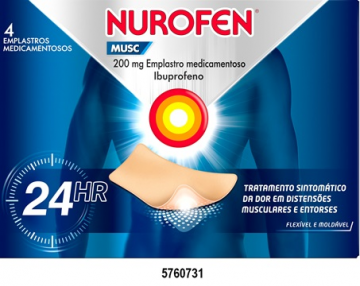 NUROFEN PLAST 200mg Ibuprofeno x4un