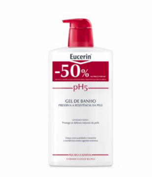 Eucerin pH5 Gel de banho para pele sensvel 1l com Desconto de 50%