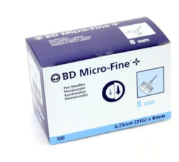Bd Micro Fine+ Pl Ag Caneta 8mm Universx100