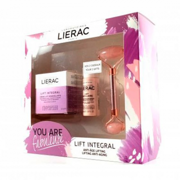 Lierac You Are Fabuleuse Lift Integral Creme tensor remodelante 50 ml com Oferta Leite micelar 30 ml + Rolo facial de quartzo rosa