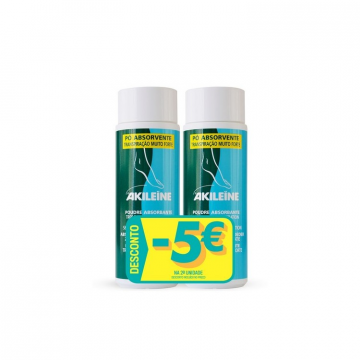 Akileïne Duo Pó absorvente mico-preventivo 2 x 75 g com Desconto de 5€ na 2ª Embalagem