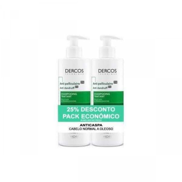 Vichy Dercos Duo Champ anticaspa para cabelo normal a oleoso 2 x 390 ml com Desconto de 25%