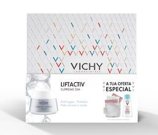 Vichy Xmas 21 Liftactiv Supreme Creme pele normal a mista 50ml com Oferta de Puret Thermale gua micelar pele sensvel 100ml + Discos desmaquilhantes