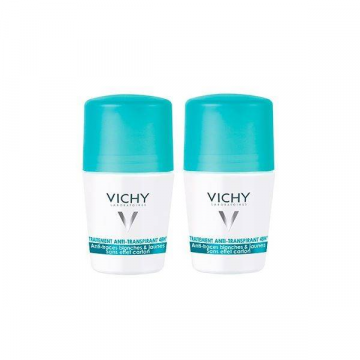 Vichy Duo Desodorizante antitranspirante 48h antimanchas brancas e amarelas 2 x 50 ml com Desconto de 4.5