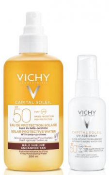 Vichy Capital Soleil UV-Age Daily Fluido antifotoenvelhecimento SPF50+ 40 ml + gua de proteo solar