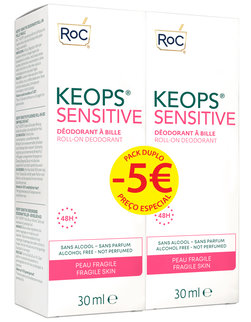 Roc Keops Sensitive Duo Desodorizante para pele sensvel 48h 2 x 30 ml com Desconto de 5