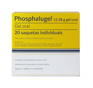 Phosphalugel, 12,38 g x 20 gel oral saq