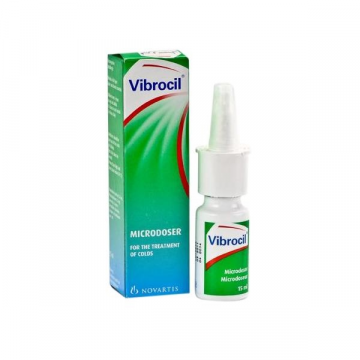 Vibrocil (15mL), 0,25/2,5 mg/mL x 1 sol pulv nasal
