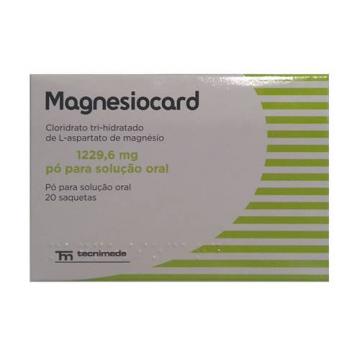 Magnesiocard, 1229,6 mg x 20 p sol oral saq