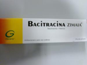 Bacitracina Zimaia (10g), 500/2000 UI/g x 1 pomada