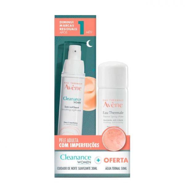 Avène Cleanance Women Cuidado de noite suavizante 30 ml com Oferta de Água  termal 50 ml A Farmácia Online